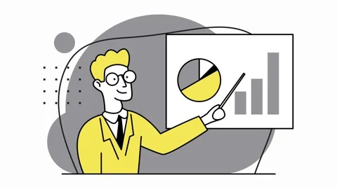 Presentation, development strategy, finance production growth, positive trend. Stock Footage 152843393