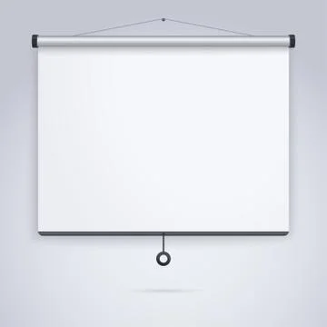 Presentation, Empty Projection screen Ilustração Stock