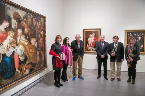 Presentation of exhibition 'From Rubens to Van Dyck. Flemish Painting of Gerstem Stock Photos