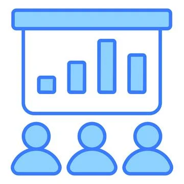 Presentation Finance Related Vector Line Icon. Editable Stroke Pixel Perfect. Stock Illustration