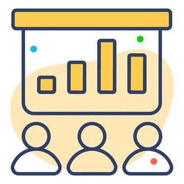Presentation Finance Related Vector Line Icon. Editable Stroke Pixel Perfect. Stock Illustration
