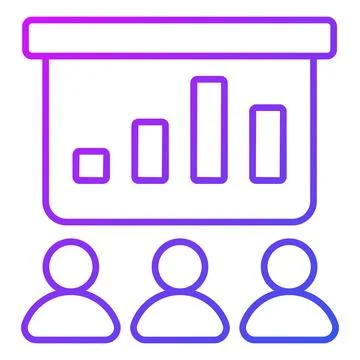 Presentation Finance Related Vector Line Icon. Editable Stroke Pixel Perfect. Stock Illustration