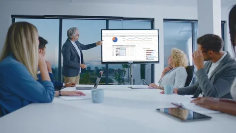 Presentation of financial results Stock Footage 168276530