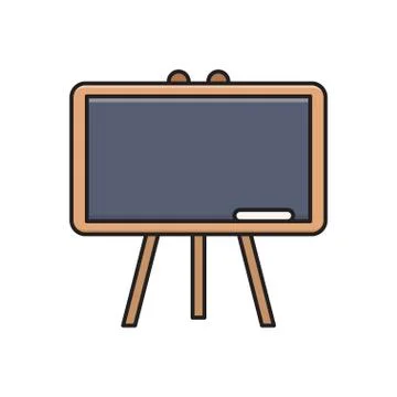 Presentation flat color icon Illustrazione stock