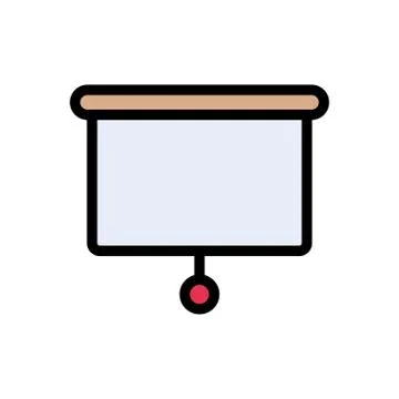 Presentation flat color icon Stock Illustration