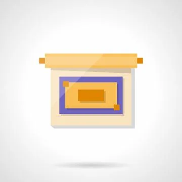 Presentation flat color style vector icon Stock Illustration