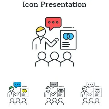 Presentation flat icon design for infographics and businesses Stock Illustration