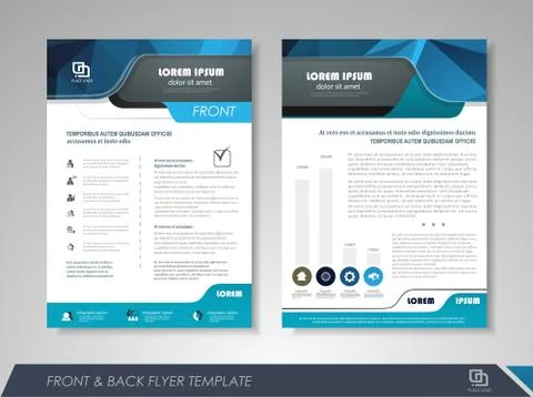 Presentation flyer design template Stock Illustration