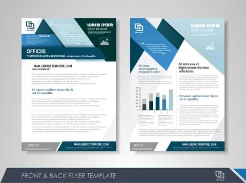 Presentation flyer design template Stock Illustration