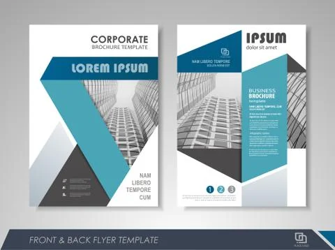 Presentation flyer design template Stock Illustration