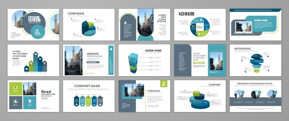Presentation flyer set Stock Illustration