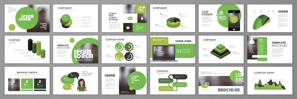 Presentation flyer set Illustrazione stock