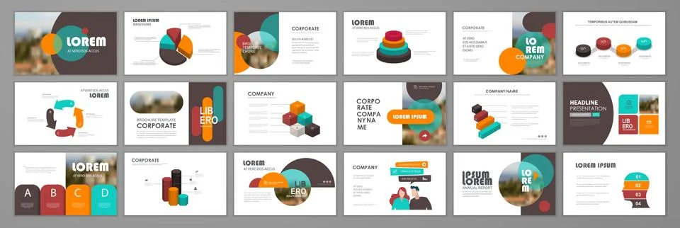 Presentation flyer set Stock Illustration