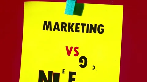This presentation focuses on the contrast between marketing strategies and Stock Footage 337048476