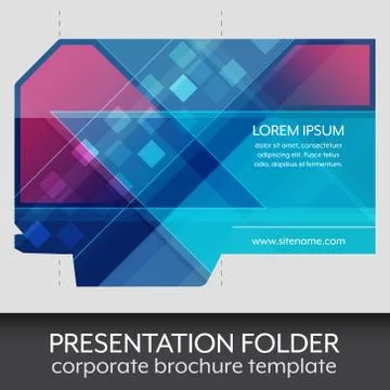 Presentation folder design template. Stock Illustration
