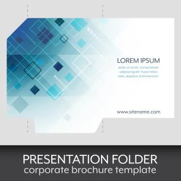 Presentation folder design template. Stock Illustration