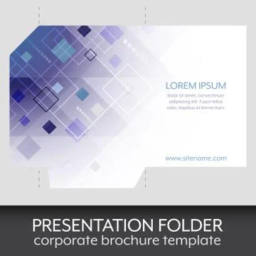 Presentation folder design template. Stock Illustration
