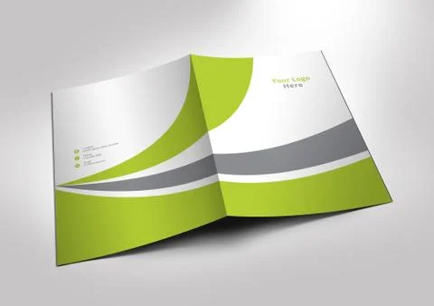 Presentation folder mockup Stock Illustration