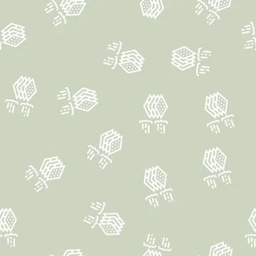 Presentation future buildings with vr glasses line vector seamless pattern Illustrazione stock