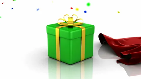 Presentation of Gift Box Stock Footage 42724328