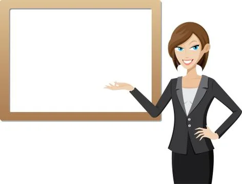 Presentation girl Stock Illustration