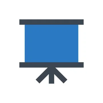 Presentation glyph color icon Stock Illustration
