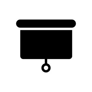 Presentation glyph flat icon Stock Illustration
