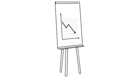 Presentation Graphic Down whiteboard animation 4K footage Stock Footage 116578248