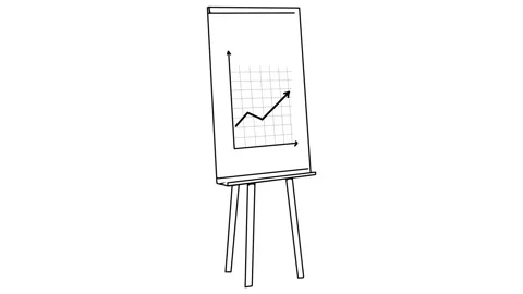 Presentation Graphic Up whiteboard animation 4K footage Stock Footage 116578254