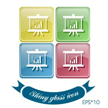 Presentation graphics. business icon Stock Illustration