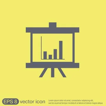 Presentation graphics. Business icon Stock Illustration