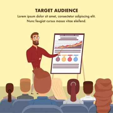 Presentation Graphics Increase Target Audience Stock Illustration