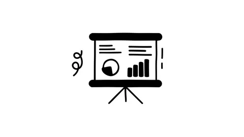 Presentation Hand-drawn icon animation. Scribble Animation Doodle effect. Stock Footage 297447654