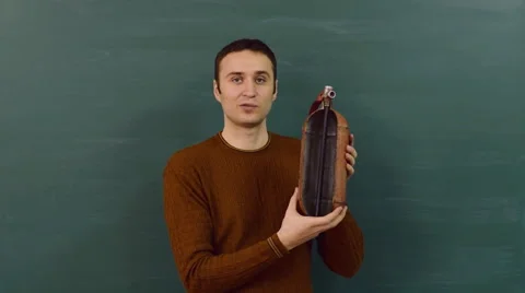 Presentation of hand extinguisher in the sectional view. Stock Footage 68684877