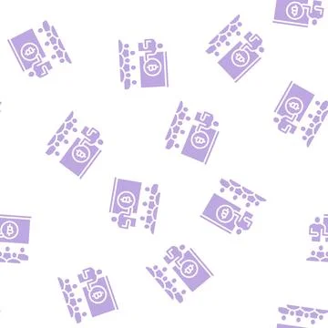 Presentation ico glyph seamless pattern Stock Illustration