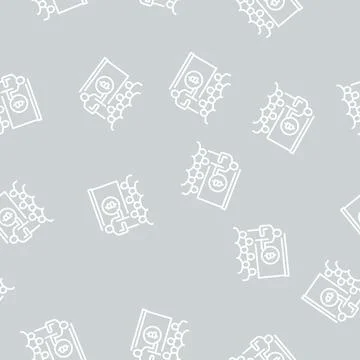 Presentation ico line seamless pattern Stock Illustration