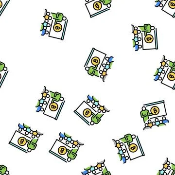 Presentation ico vector seamless pattern Stock Illustration