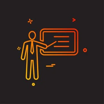 Presentation icon design vector Stock Illustration