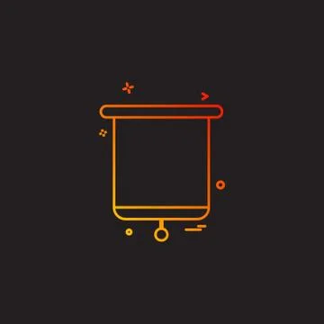 Presentation icon design vector Illustrazione stock