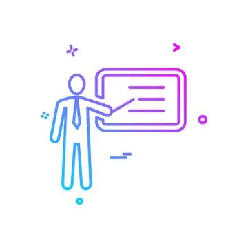 Presentation icon design vector Illustrazione stock