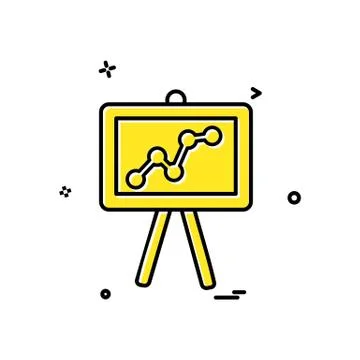 Presentation icon design vector Stock Illustration