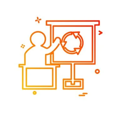 Presentation icon design vector Stock Illustration