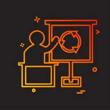 Presentation icon design vector Illustrazione stock
