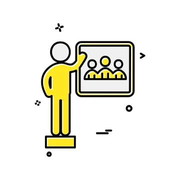 Presentation icon design vector Illustrazione stock
