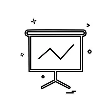 Presentation icon design vector 스톡 일러스트