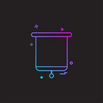Presentation icon design vector Illustrazione stock
