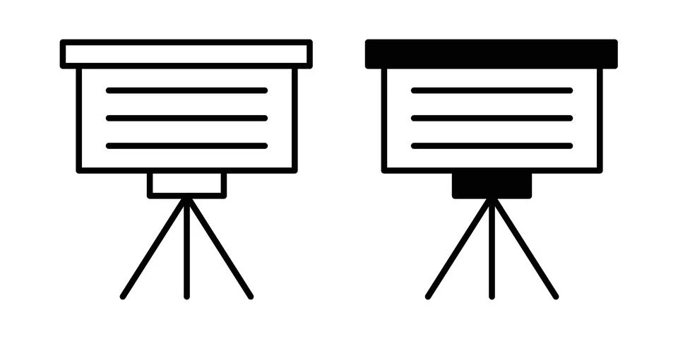 Presentation icon Illustration set. Vector Eps10 for apps Stock Illustration