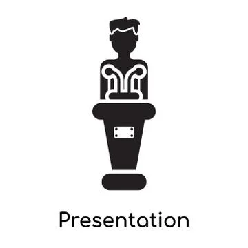 Presentation icon isolated on white background Free Stock Illustration