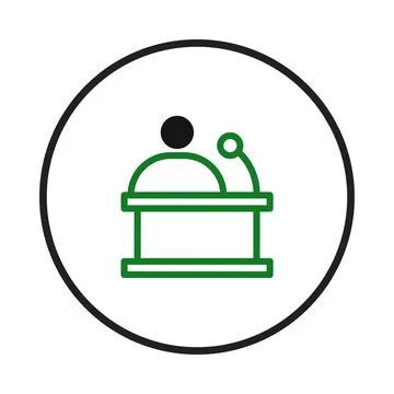 Presentation icon representing business communication or public speaking wi.. 스톡 일러스트
