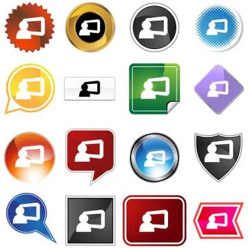 Presentation icon set Stock Illustration